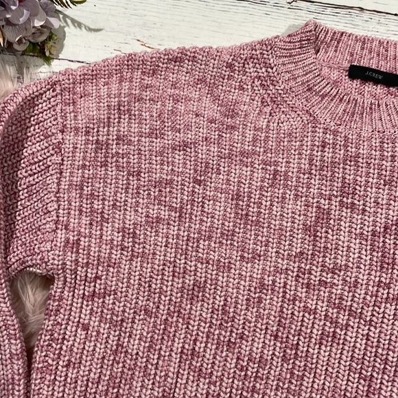 J. Crew Pink Marled cotton-blend crewneck sweater - Picture 5 of 10